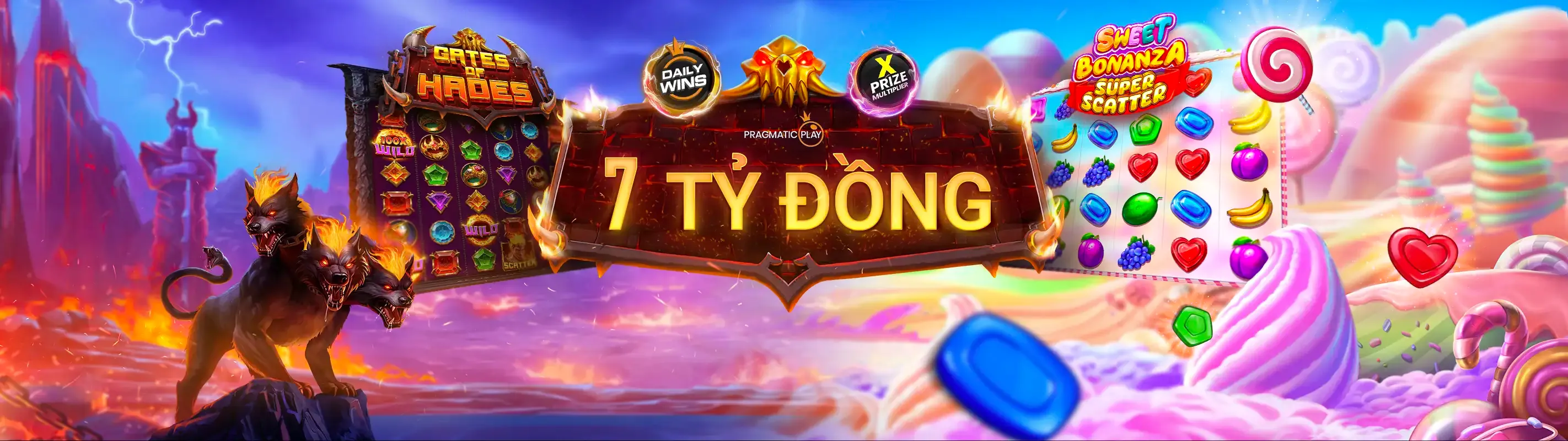 Hình ảnh chính Sky88 Nổ Hũ 2026 với các biểu tượng jackpot và máy đánh bạc